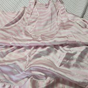 Victoria's Secret Pink and White Striped Pajama Set